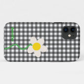 Chic Black & White Gingham Custom Case-Mate iPhone Hülle (Rückseite (Horizontal))