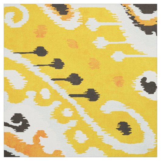 Chic Black-white ikat-Stammmuster Stoff (Muster)