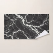 Chic Black & White Marmor Look Glamour Badhandtuch Set (Handtuch)