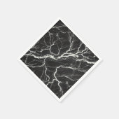 Chic Black & White Marmor Look Glamour Serviette (Ecke)