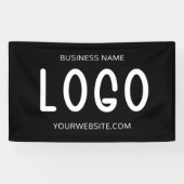 Chic Black & White Modern Large Recangle Logo Banner (Horizontal)