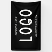 Chic Black & White Modern Large Recangle Logo Banner (Vertikal)