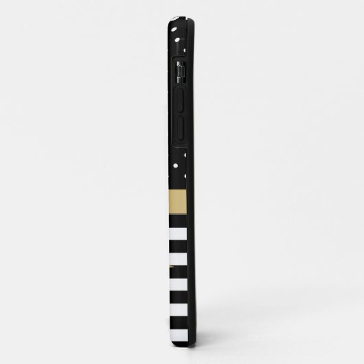 Chic Black & White Muster Case-Mate iPhone Hülle (Hinten/Links)