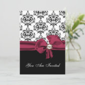 Chic Black & White Probe Dinner Einladung (Stehend Vorderseite)