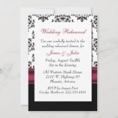 Chic Black & White Probe Dinner Einladung (Rückseite)