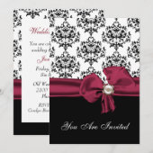 Chic Black & White Probe Dinner Einladung (Vorne/Hinten)