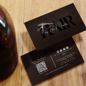 Chic Black/White Scheren Friseurstylle Minimalisti Visitenkarte