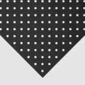 Chic Black & White Small Polka Dots Seidenpapier (Ausschnitt)