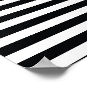Chic Black & White Streifen Poster (Ecke)