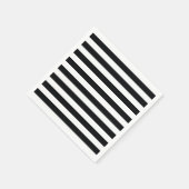 Chic Black & White Streifen Serviette (Ecke)