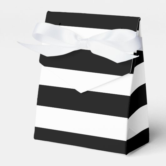 Chic Black & White Streifen Stripes Streifen Gebur Geschenkschachtel (Vorderseite)