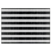 Chic Black & White Stripes Schneidebrett (Vorderseite)