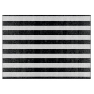 Chic Black & White Stripes Schneidebrett