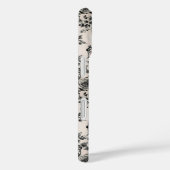 Chic black white toile red coquette bow monogram Case-Mate iPhone hülle (Rückseite / Rechts)