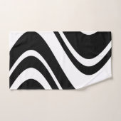 Chic Black & White Wavy Stripe Zebra Mode Badhandtuch Set (Handtuch)