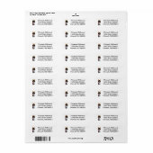 Chic Black Woman Custom Christmas Address Label (Vorne)