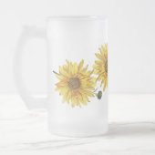 Chic Black Wood Grain und Sunflower Mattierte Tass Mattglas Bierglas (Links)