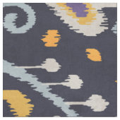 Chic black yellow lila ikat tribal pattern stoff (Nahaufnahme)