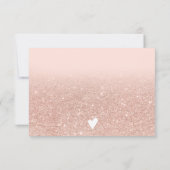 Chic Blanc Dankeschön Rose gold Glitzer ombre Logo Dankeskarte (Rückseite)