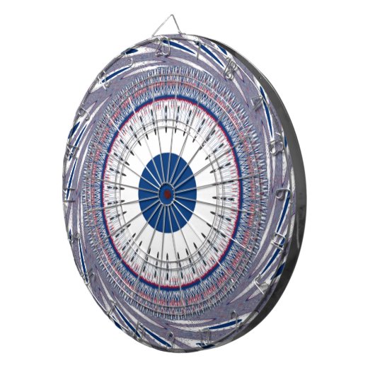 Chic blau dartscheibe (Vorderseite rechts)