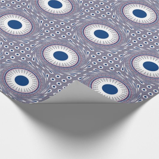 Chic blau geschenkpapier (Ecke)