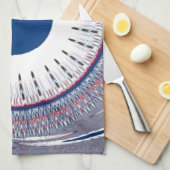 Chic blau geschirrtuch (Viertel Falte)