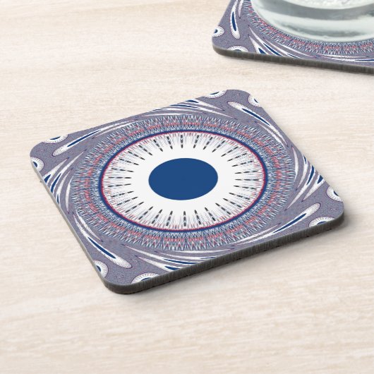 Chic blau getränkeuntersetzer (Linke Seite)