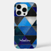 Chic blau türkis grau geometrisch Case-Mate iPhone hülle (Rückseite)