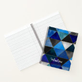 Chic blau türkis grau geometrisch notizblock (Innenseite)
