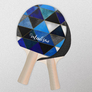Chic blau türkis grau geometrisch tischtennis schläger