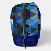 Chic blau türkis grau geometrisch waschbeutel (Rechts)