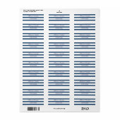 Chic Blau und Weiß Strickadresse (Vorne)