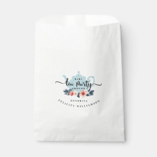 Chic-blaue Polka-Punkt-Vintage Geschenktütchen