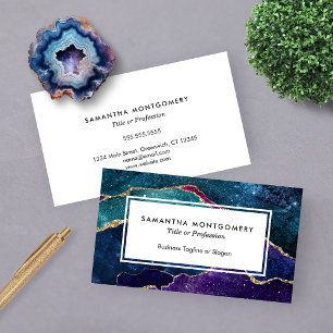 Chic Blaue Violette Aquagoldadern Achat Visitenkarte