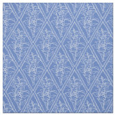 Chic-blaues Vintages Singrün-Blumenmuster Stoff (Muster)
