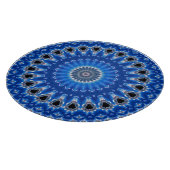 Chic Blaumuster Modern Stilvoll Dekorativ Trendig Schneidebrett (Ecke)