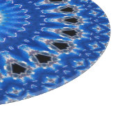 Chic Blaumuster Modern Stilvoll Dekorativ Trendig Schneidebrett (Ecke)