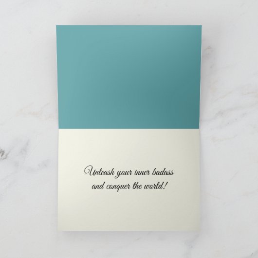 Chic Bliss Birthday Foto Karte (Innenseite)