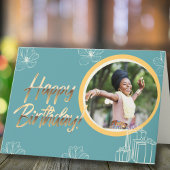 Chic Bliss Birthday Foto Karte