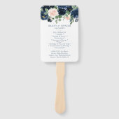 Chic Blooms | Navy Blue and Blush Garland Program Fächer (Vorderseite)