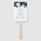 Chic Blooms | Navy Blue and Blush Garland Program Fächer (Rückseite)