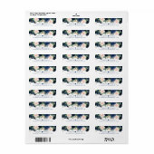 Chic Blooms | Navy Blue and Blush Heart Address (Vorne)