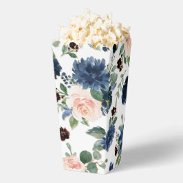 Chic Blooms | Navy Blue and Blush Pink Muster Geschenkschachtel