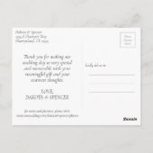 Chic Blooms | Navy und Blush 2 Foto Vielen Dank Postkarte (Rückseite)