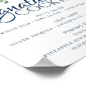 Chic Blooms | Signature Drinks für Navy Blue und B Poster (Ecke)