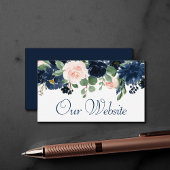 Chic Blooms | Website Navy Blue und Blush Garland Begleitkarte