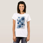 Chic Blue ABSTRACT ART Statement T-Shirt (Vorne ganz)