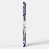 Chic Blue abstrakt Art Design Case-Mate iPhone Hülle (Rückseite / Rechts)