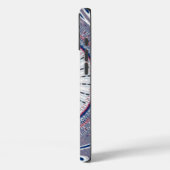 Chic Blue abstrakt Art Design Case-Mate iPhone Hülle (Rückseite / Links)
