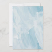 Chic Blue Abstrakt Wedding Einladung (Rückseite)